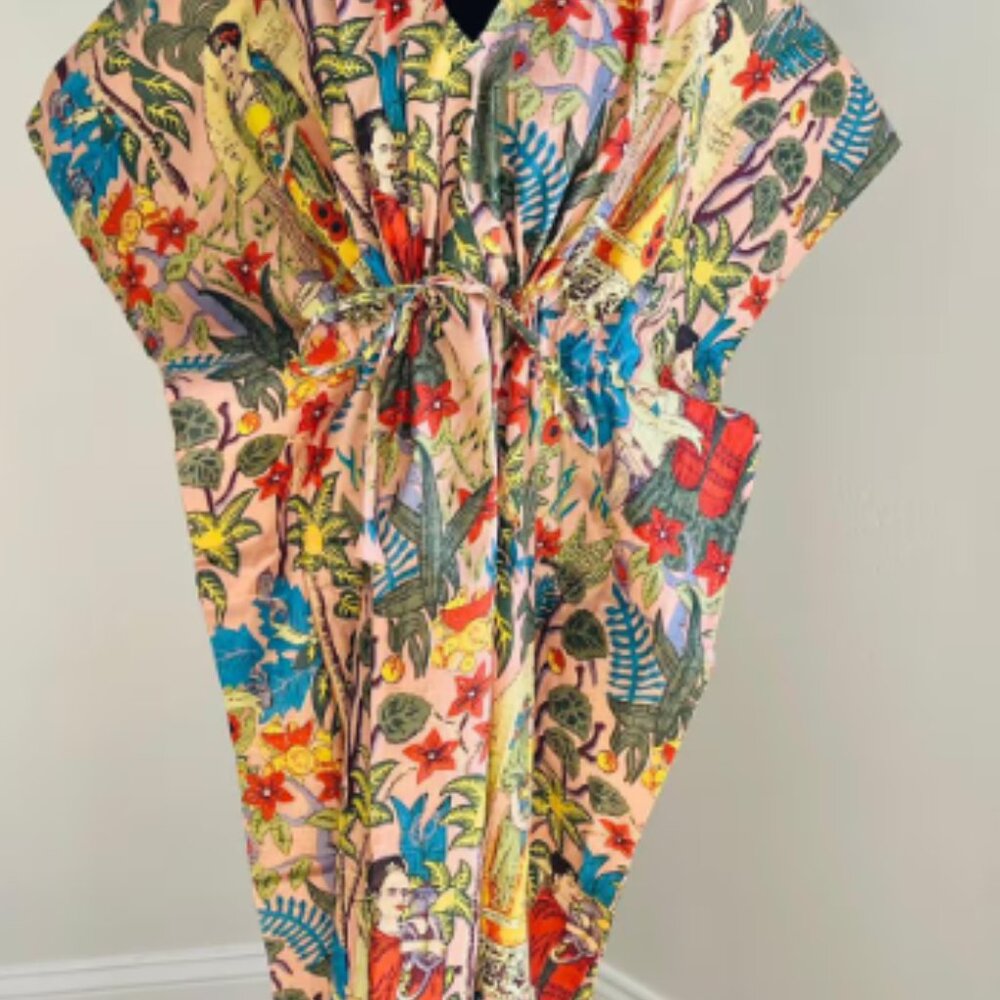 Floral Tie-Front One-Piece Swimsuit - Pink Multi